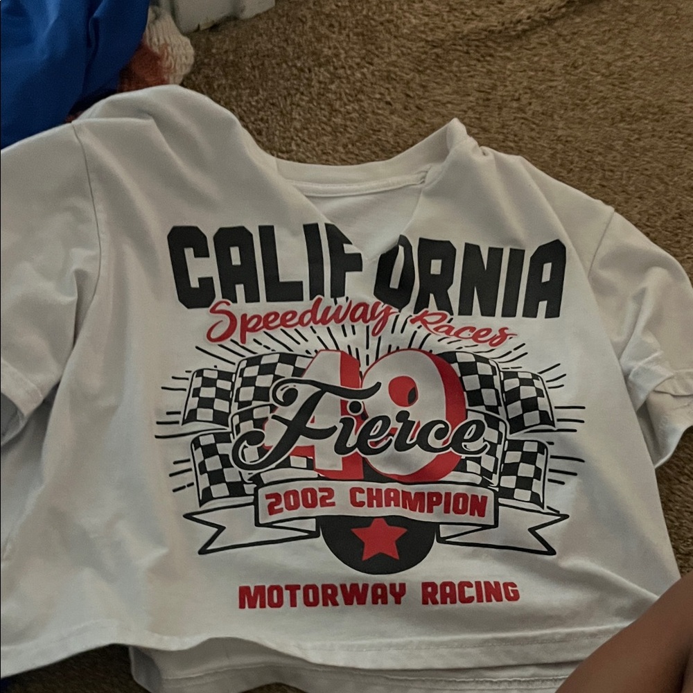 California Speedway Races Kids T-Shirt - White